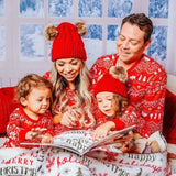 Family Matching Christmas Home Parent-Child Printed Pajamas