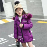 3-12T Kid Girls Cotton-padded Thickened Warm Down Coats Jacket