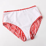 Family Matching Parent-child Tube Ruffle Split Swimsuits