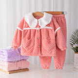 Kid Girl Autumn Winter Flannel Warm Home Pajamas