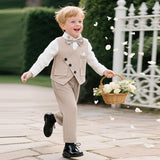 6M-8T Kid Baby Boy Treasure Long Sleeve Gentleman Suit 3 Pcs Set