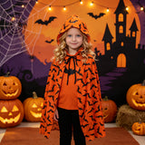 Kid Adult Halloween Hooded Cape Holiday Show Up