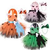 1-12T Kid Baby Girl Crazy Primal Halloween Dresses Cosplay Costume