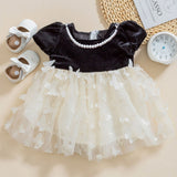 Kid Baby Girl Spanish Summer Puff Bubble Sleeves Dress