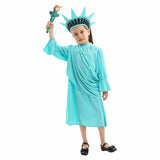 American Free Muse Independence Day Kid Girl Costume Dress Set