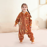 6M-6T Kid Baby Girl Flannel Sleeping Bag Cartoon Kick-proof One-piece Pajamas