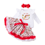 0-18M Baby Christmas Cute Long-sleeved 3 Pcs Set