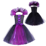 New Masquerade Queen Witch Show Tutu Dress Girls Dress Halloween Children's Costume