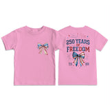 Kid Boy Girl USA Independence Day Printed Crew Neck Short Sleeve T-Shirt