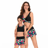 Parent-child Swimsuit, Split Skirt Bikini Set, Family Mother and Daughter Swimsuit
