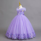 New Children's Dress Princess Dress Birthday Dress Small Host Performance