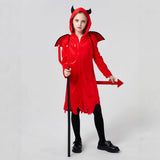3-12Y Kid Girl Red Evil One-piece Devil Suits