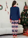 Family Matching Christmas Parent-child Santa Claus Snowflake Letter Print Loungewear Pajamas