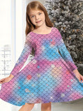 Girls Dress Romantic Color Playful Cartoon Cute Girls Dress