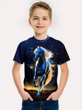 Kid Boy 3D Digital Printed Boys Short Sleeve Summer T-shirt