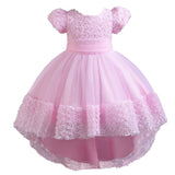 Kid Girls Wedding Trailing Performance Dresses