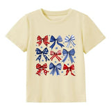 Kid Boy Girl US 4th of July Loose Casual Short Sleeve T-shirt Top