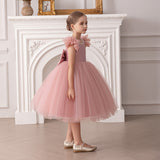 2-8T Kid Baby Girl Flying Sleeve Princess Birthday Party Performance Dress