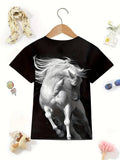 Kid Boy 3D Digital Printed Boys Short Sleeve Summer T-shirt