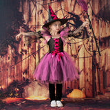 Halloween Kid Girl Costume Witch Festival Performance Dress