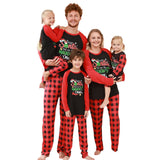 Family Matching Parent-child Christmas Loungewear Plaid  Printed Pajamas