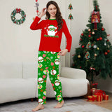 Family Matching Parent-child Christmas Santa Letter Printing Contrasting Holiday Pajamas