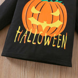 1-6Y Kid Baby Boy Girl Halloween Full Print Loungewear Pajamas Suits 2 Pcs Set