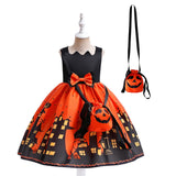 Halloween Dress Pumpkin Witch Cos Cartoon Dress Festival Costume