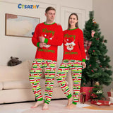 Family Matching Snowman Snowflake Letter Cartoon Christmas Printed Loungewear Pajamas
