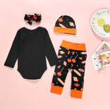 Baby Girl Autumn Thanksgiving Letter Candy Print 2 Pcs Set