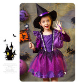 Halloween Kid Baby Girl Witch Costume Dress Sets