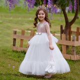 Children's Dress Wedding Dress Dress Sequined Bow Fluffy Mesh Princess Dress
