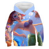 1-12T Kid Baby Girl Mermaid 3D Digital Printing Hoodie