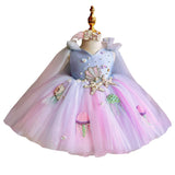 1-12T Kid Baby Girl Piano Playing Cute Tutu Dress
