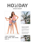Parent-child Swimsuit Family Wear New Bikini Beach Pants Elastic Waist Swimsuit