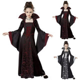2026 New Halloween Children's Costumes Witch Costumes Medieval Retro