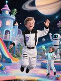3-8T Kid Boy Girl Spacesuits Astronauts Pilots Performing Halloween Space Costumes