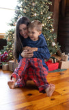 Family Matching Christmas Plaid Print Parent-child Long-sleeved Pajamas Loungewear