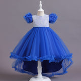 Kid Girl Piano Performance Birthday Fluffy Dresses