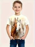 Kid Boy 3D Digital Printed Boys Short Sleeve Summer T-shirt