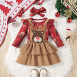 Baby Girl Infant Christmas Cartoon 2 Pcs Sets