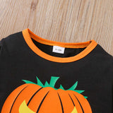 1-6Y Kid Baby Boy Girl Halloween Full Print Loungewear Pajamas Suits 2 Pcs Set