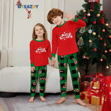 Family Matching Christmas Cane Deer Fashion Parent-child Pajamas