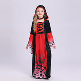 Cosplay Halloween Royal Vampire Costume, Girl Character Witch Dress Up Party