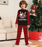 Family Matching Letter Plaid Printed Christmas Parent-child Loungewear Pajamas