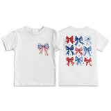 Kid Boy Girl USA Independence Day Printed Crew Neck Short Sleeve T-Shirt