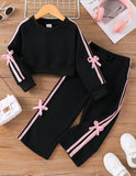 2-8Y Kid Baby Girl Autumn Winter Casual Sports Suit 2 Pcs Set