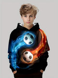 2-12T Kid Boys Long-sleeved Ball Print Leisure Sports Suit 2 Pcs Set