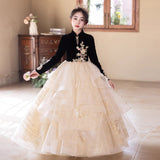 2-12T Kid Girls Evening High-end Light Luxury Niche Hos Princess Dresses