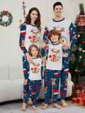 Family Matching Christmas Deer Snowflakes Parent-child Printed Loungewear Pajamas